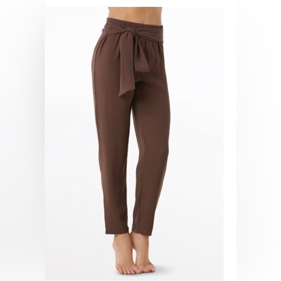 Balera Purply Brown TieFront Pant - Picture 1 of 6